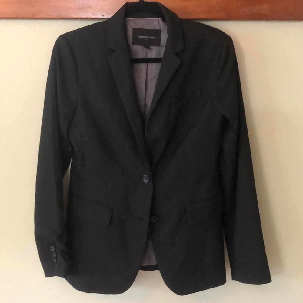 Black suit jacket.